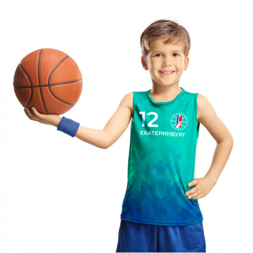 Майка баскетбольная детская без рукава с О-вырезом