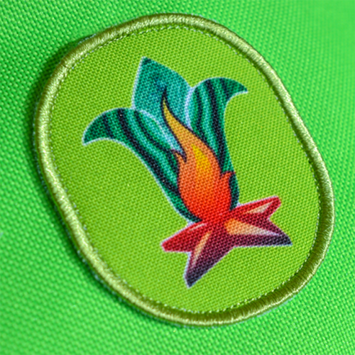 Шеврон печатный с обметкой