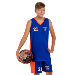 Форма баскетбольная детская без рукава с V-вырезом