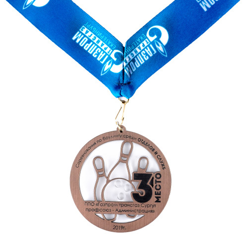 Медаль из акрила с пластиком 2-слойная