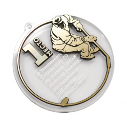 Медаль из акрила с пластиком 2-слойная