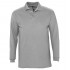 Рубашка поло мужская с длинным рукавом Winter II 210 серый меланж Рубашка поло мужская с длинным рукавом Winter II 210 серый меланж
