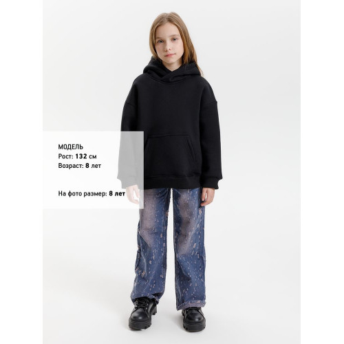 Худи детское оверсайз Junipero, черное