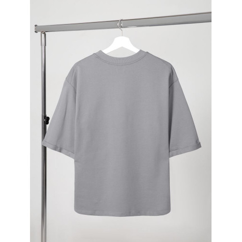 Футболка оверсайз унисекс Kosmos 2.0, светло-серая