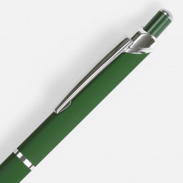 Ручка шариковая Chromos Soft Touch, зеленая