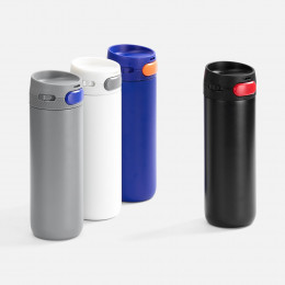 Термостакан X1 с цветной кнопкой, черный с красным