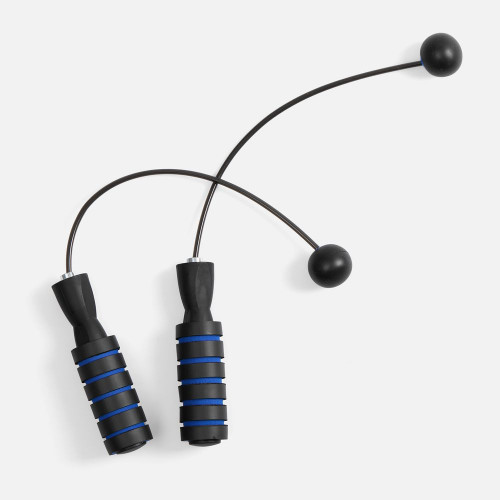 Беспроводная скакалка Silentino, черная с синим