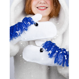 Варежки «Игогошки», с синей гривой