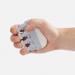 Эспандер кистевой FingerTap, серый с белым