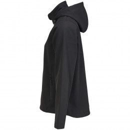 Куртка софтшелл с капюшоном женская Race Women, черная