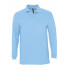 Рубашка поло мужская с длинным рукавом Winter II 210 голубая Рубашка поло мужская с длинным рукавом Winter II 210 голубая