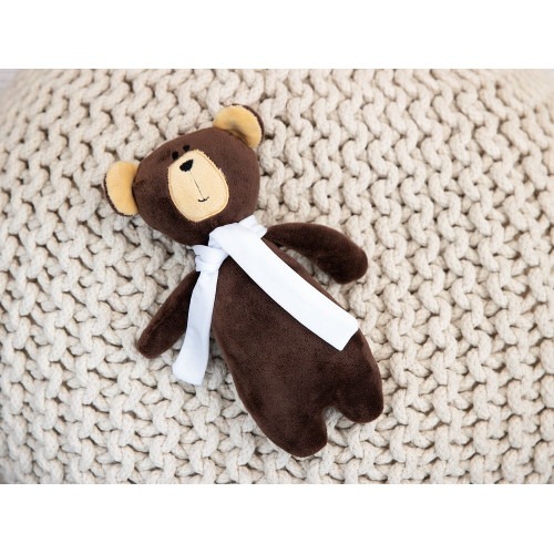 Мягкая игрушка Beastie Toys, мишка с белым шарфом