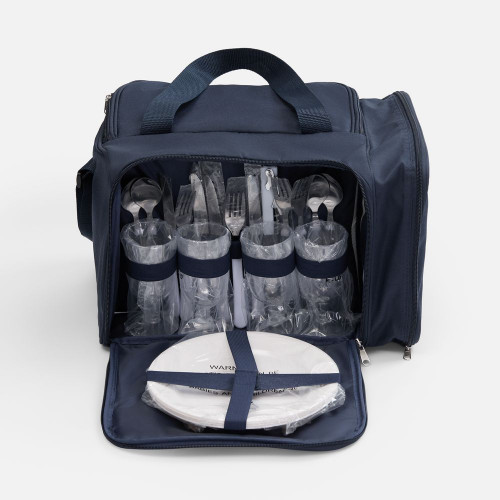 Набор для пикника Campello на 4 персоны, темно-синий