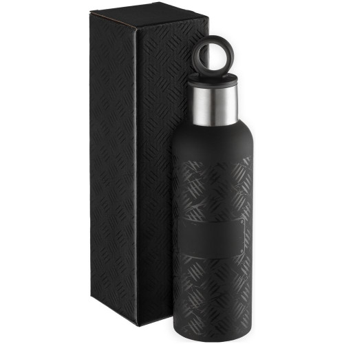 Термобутылка Hard Work Black, черная