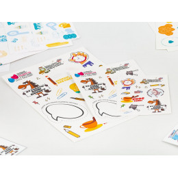 Наклейки бумажные Sticker Pack на заказ, L