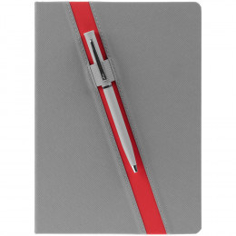 Ежедневник Rubikon на заказ, недатированный серо-красный