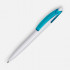 Ручка шариковая Bento, белая с голубым