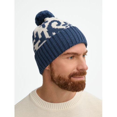 Шапка Wintertude, синяя с белым