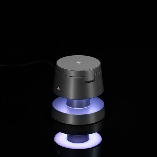 Станция беспроводной зарядки с подсветкой Lume, серая