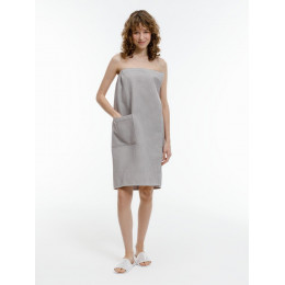 Килт вафельный женский Onsen, светло-серый, единый размер