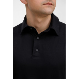 Рубашка поло унисекс Senti, черная