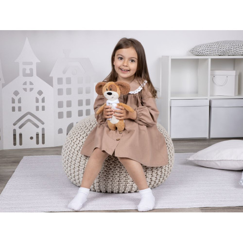 Мягкая игрушка Beastie Toys, собачка с белым шарфом