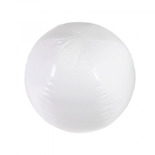 Мяч пляжный надувной; белый; D=40 см (накачан), D=50 см (не накачан), ПВХ