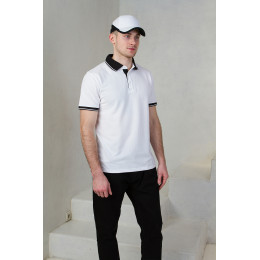Рубашка поло мужская STAN с контрастными деталями хлопок/полиэстер 185, 04С