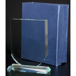 Награда стеклянная (сувенир) G001 190х150х15 в комплекте коробка